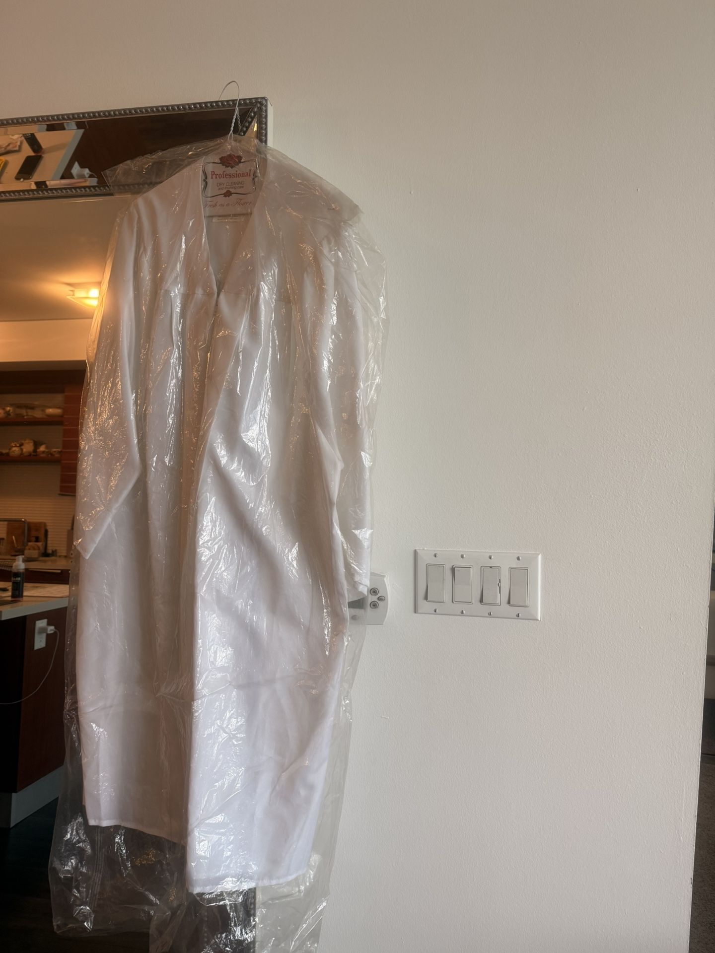 White Graduation Gown CLEAN