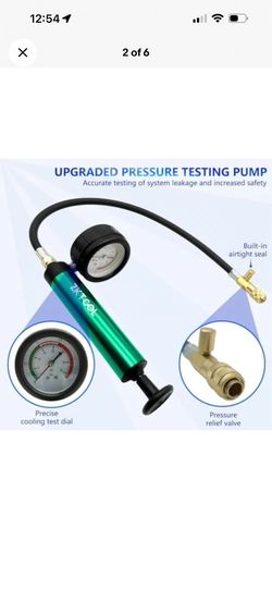 Green Aluminum Automotive Cooling System Radiator Pressure Tester