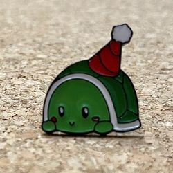 Festive Holiday Party Turtle Enamel Pin