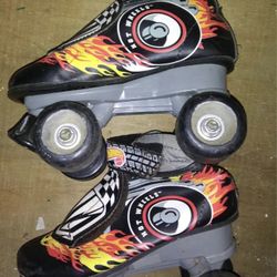 Hot Wheels Flame Mattel Roller Skates Size 12 Kids