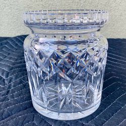 Waterford Lismore Crystal Biscuit Barrel Vase 6”H x 5” Dia. (MISSING LID)