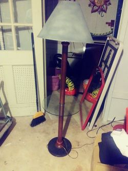 Lamp with built in table