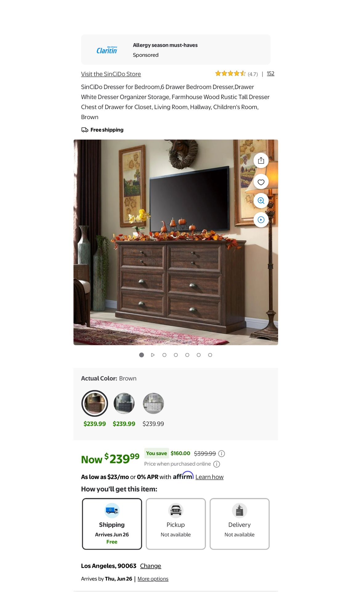 6 Drawer Dresser