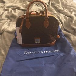 Dooney And Bourke Ostrich Zip Zip Satchel
