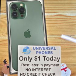 Apple IPhone 13 Pro Max 128gb  UNLOCKED . NO CREDIT CHECK $1 DOWN PAYMENT OPTION  3 Months Warranty * 30 Days Return *