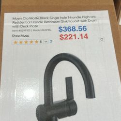 MOEN CIA Bathroom Vanity Faucet Black