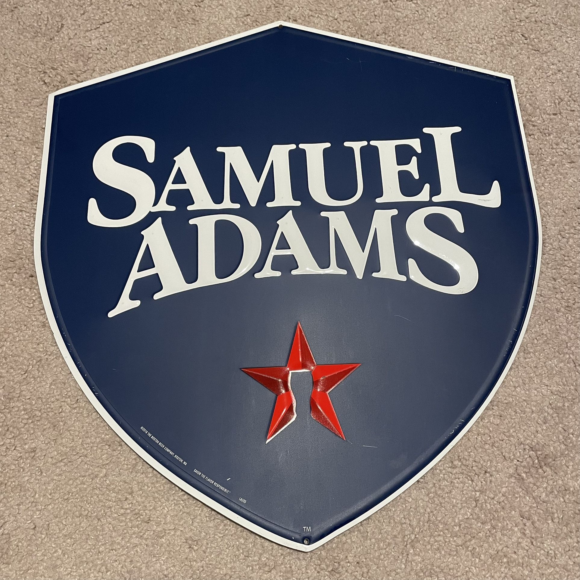 Vintage Samuel Adams Octoberfest Metal Sign 18x16 – Boston Beer Brewery Decor