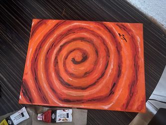 Original Acrylic Spiral Painting on Canvas