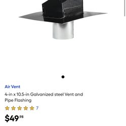 Galvanized Bathroom vent