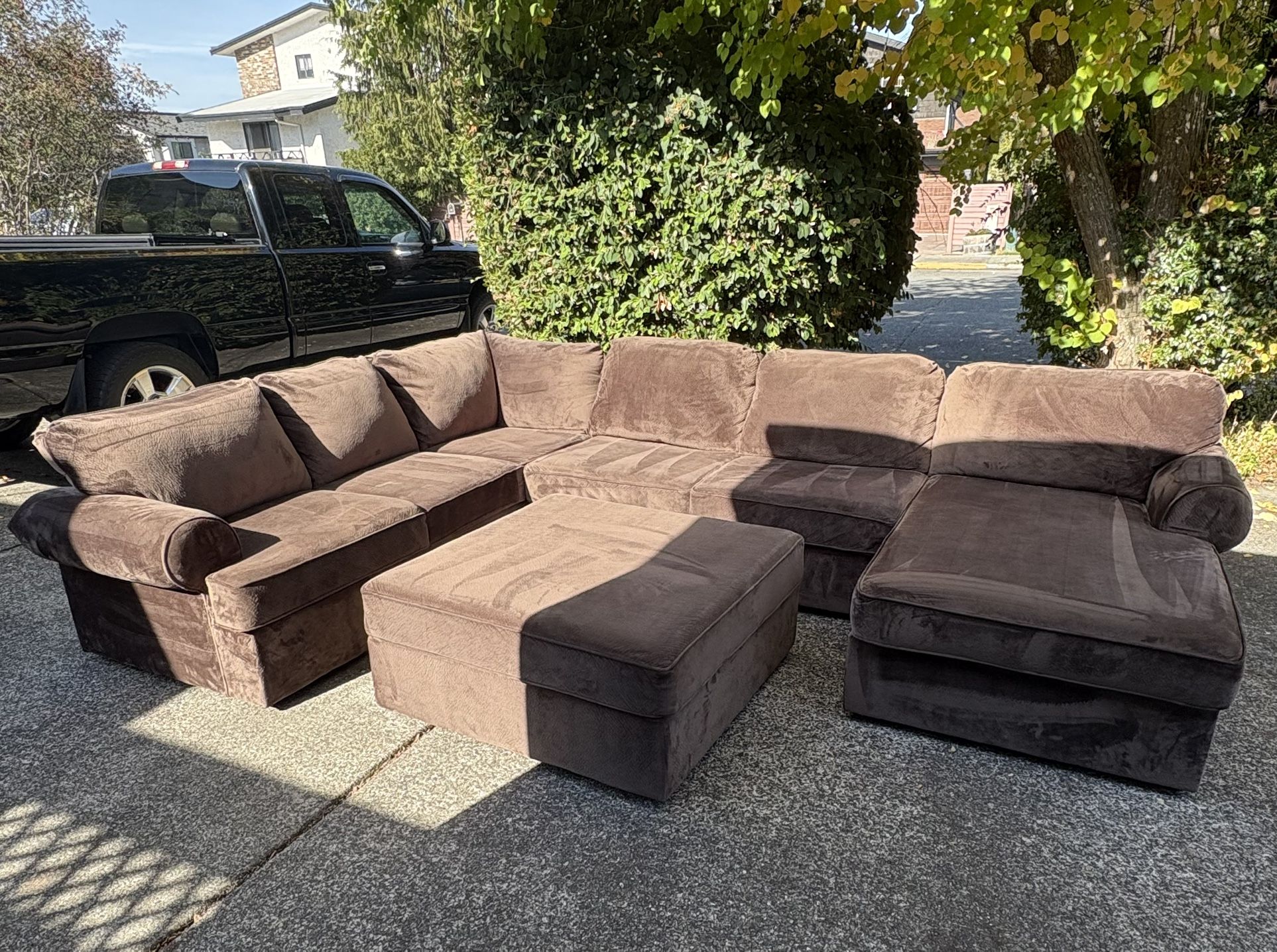 Chocolate Brown Microfiber Couch