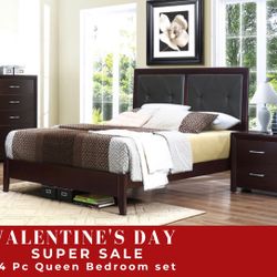 4 PC QUEEN BEDROOM SET 