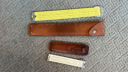 Vintage Pickett Slide Rules In Leather Cases