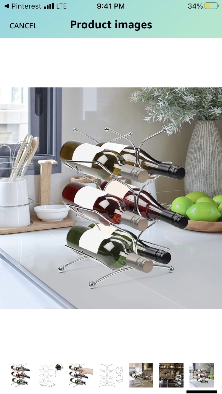 Stainless Steel Wine Rack 6 Bottles