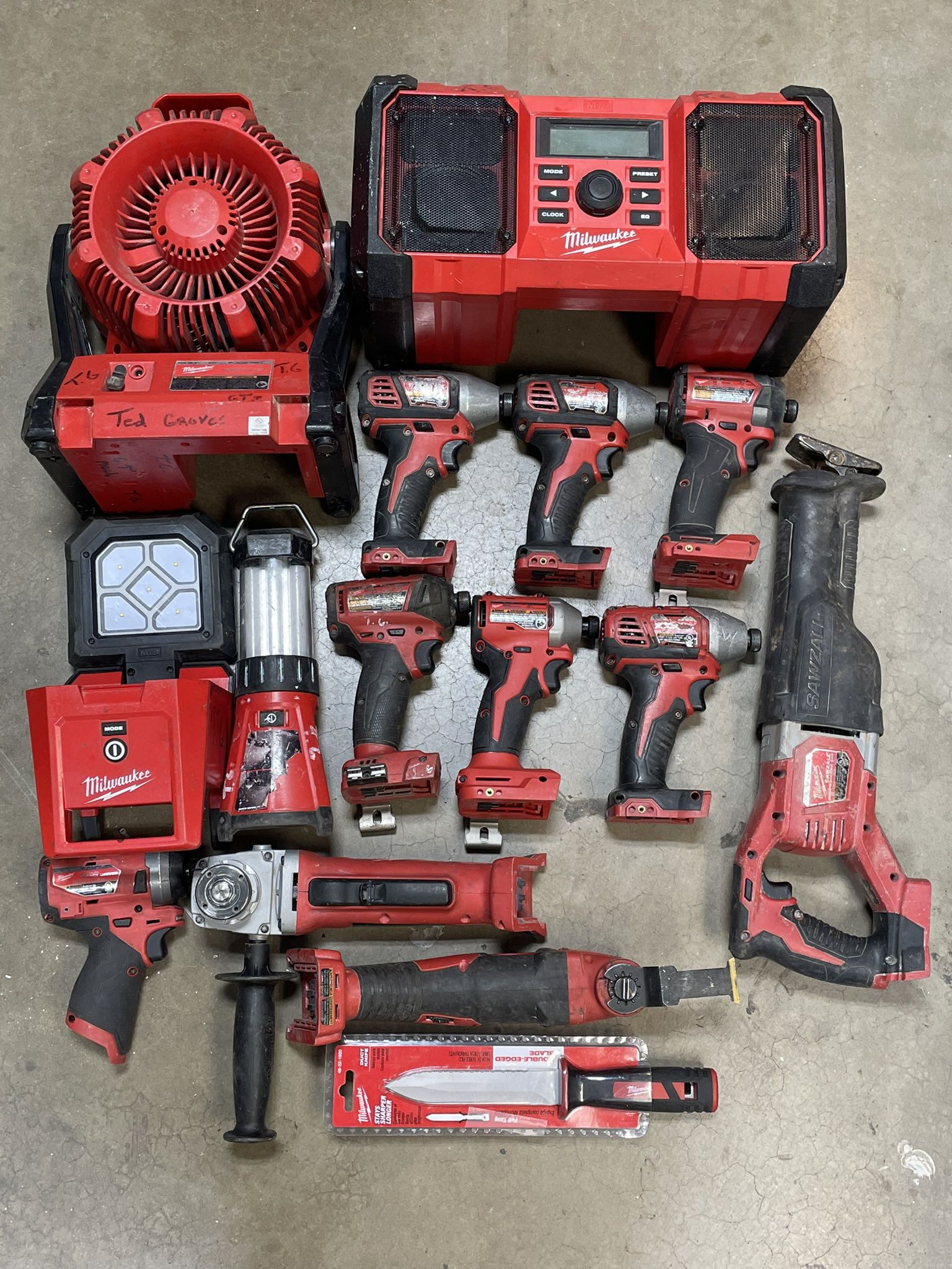 ****Please Read Description**** Multiple Preowned Milwaukee Tools & Used Power Tool Sets For Sale