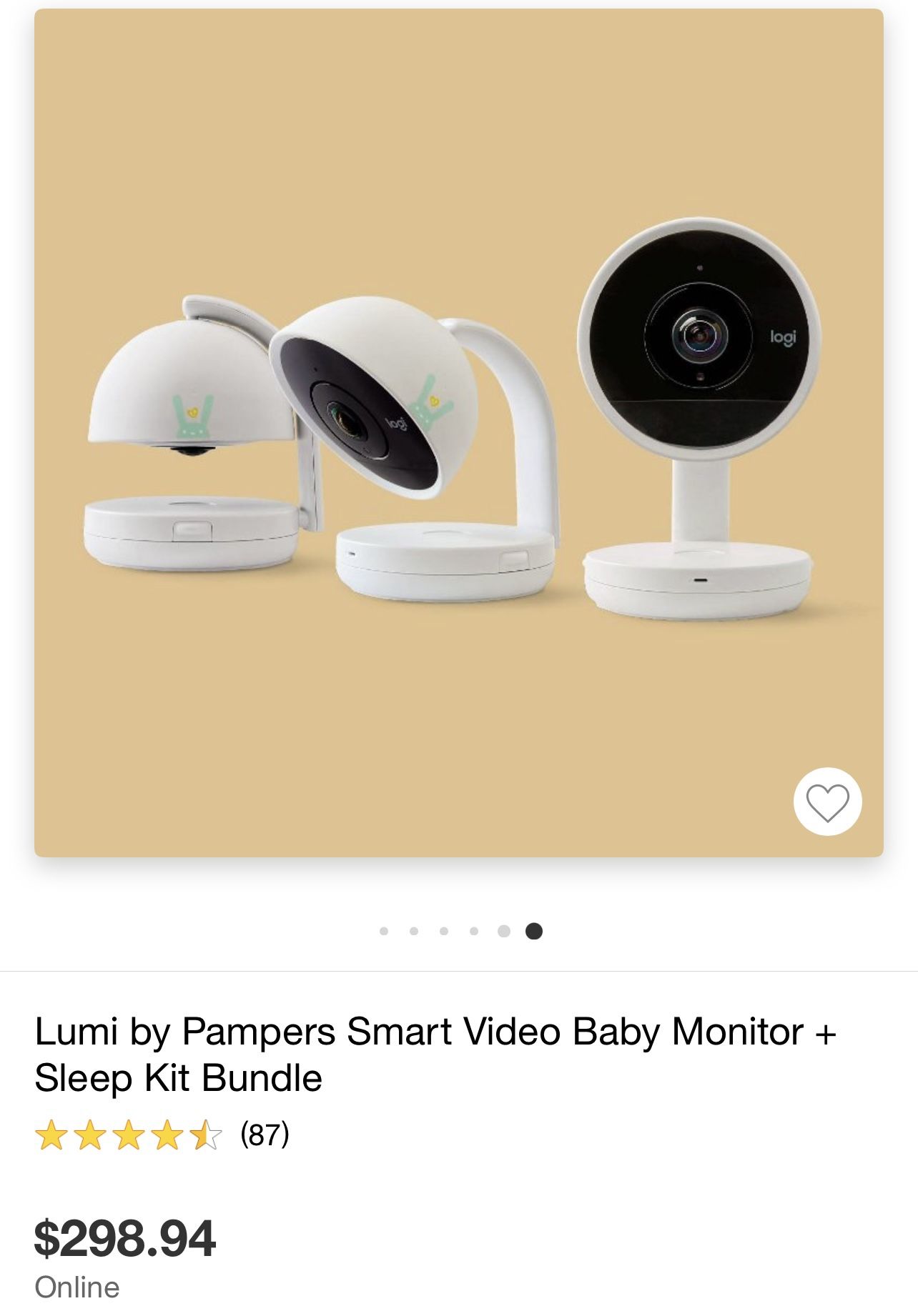 Lumi By Pampers Smart Video Baby Monitor + Sleep Kit Bundle