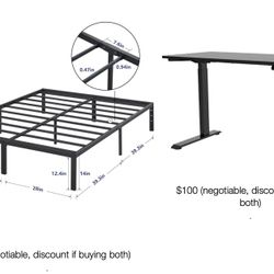 Queen Bed Frame (see Standing Desk Listing)
