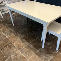 White Ikea Extending Dining Table