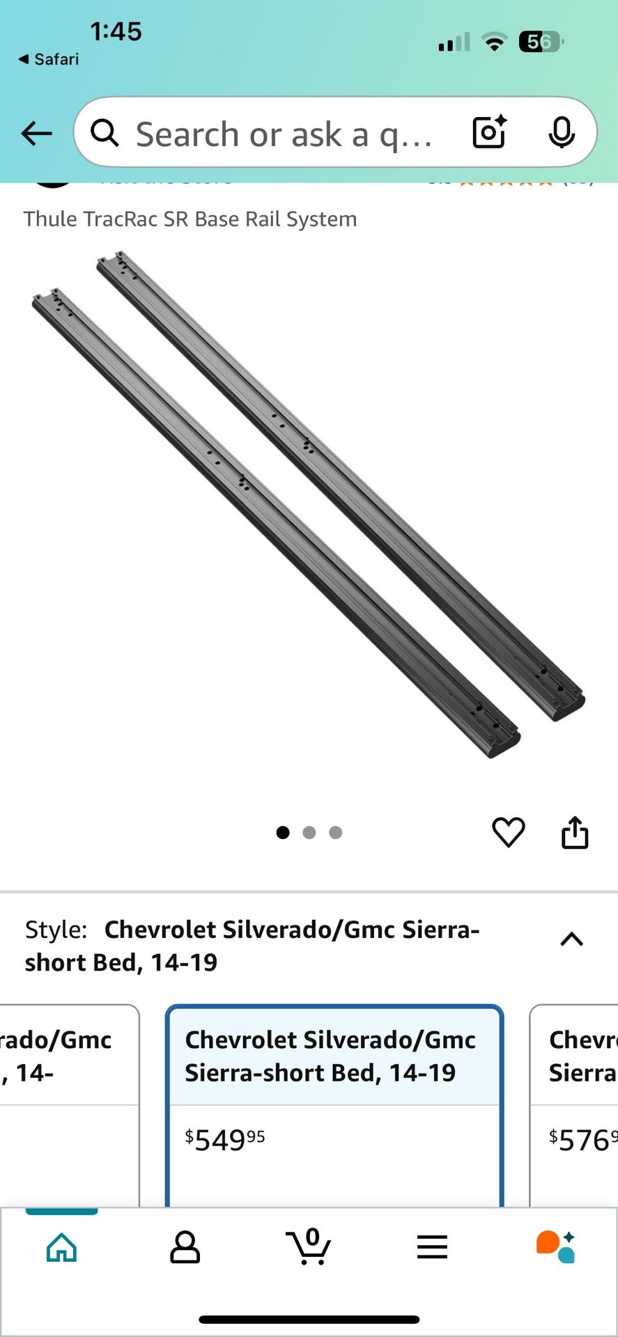 Tracrac base rails for Thule ladder rack