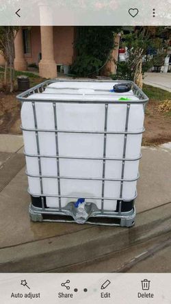 275 gallon plastic water tank $85 each series inquire