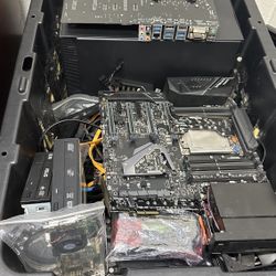 Box of PC Parts & Cables – Working Intel CPUs, 750W PSU, DVD Drives, RAID Card & More