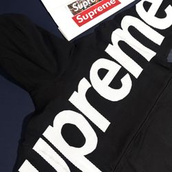 Supreme Big Logo Jacquard Hooded Sweatshirt L