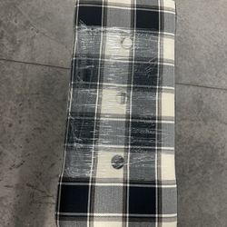 Black, White, Gray Ottoman