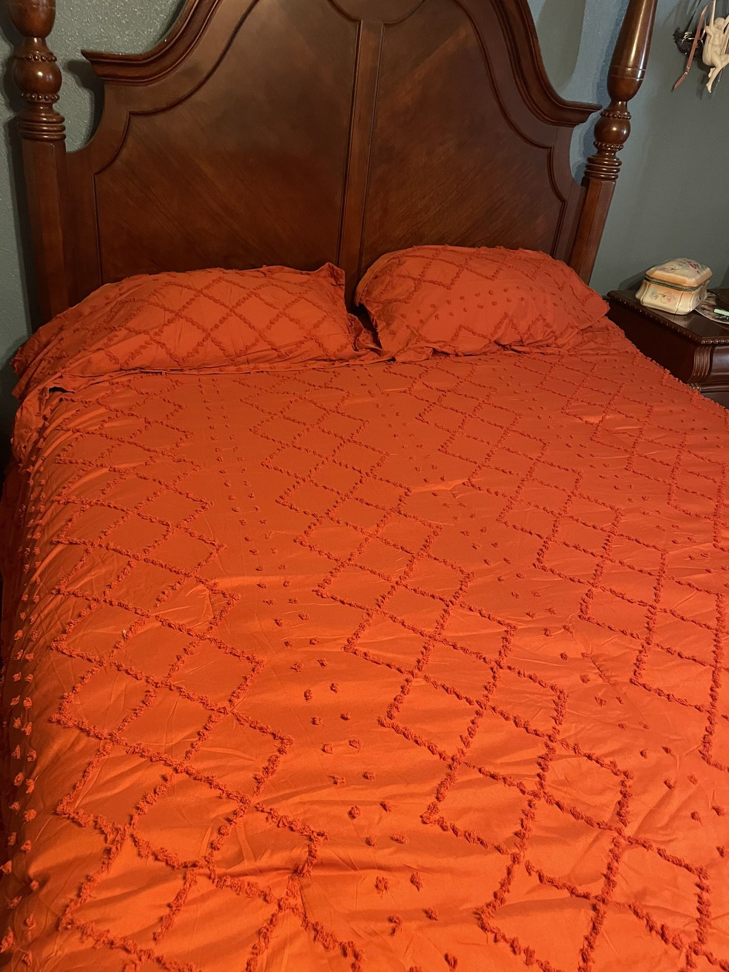 3 Piece Comforter Set - Burnt Orange