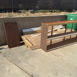 Free Wood And Cabinet With Doors 