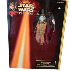 Star Wars Episode 1 Queen Amidala 1999 Portrait Edition Red Gown Doll New In Box Vintage