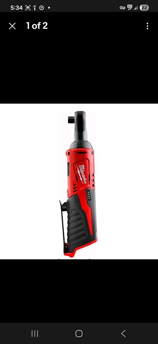 Milwaukee 2457-20 M12 Cordless 3/8" Ratchet - Tool Only