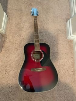Ibanez acoustic red guitar