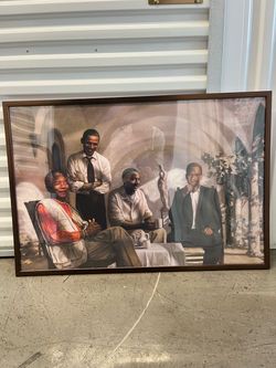 Large Framed African American Leaders Art Print