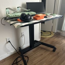 Black Adjustable Standing Desk (Actual dimensions listed in description)