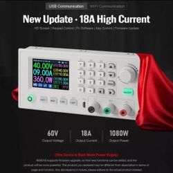 Riden Digital Power Supply RD6018W 60V, WIFI, 0-60V 18A, Regulated