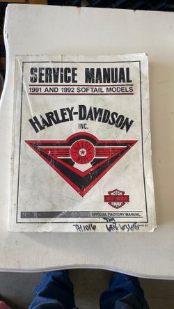 Harley Davidson Factory Service Manual 1991 And 92 Softail Models