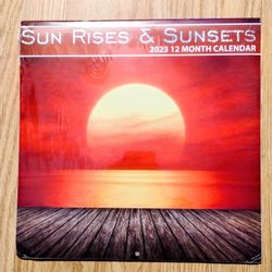 Sun Rises&Sunsets 2023 -12 Month Calendar.. Brand New 
