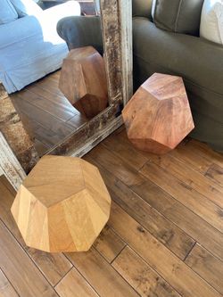 Wood accent tables