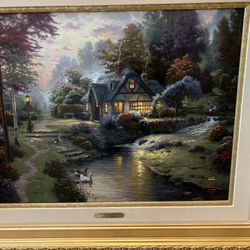 Thomas Kinkade Stillwater Cottage 18x25 G/P Canvas #190/700