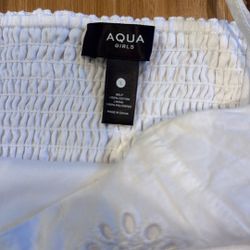 Aqua Girls White Dress