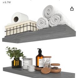 Grey Floating Shelves