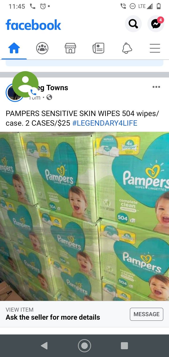 Pampers Sensitive Baby Wipes