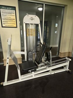 Tuff Stuff Club Tek Duo Leg Press Hack Squat Combo 400lb Weight Stack