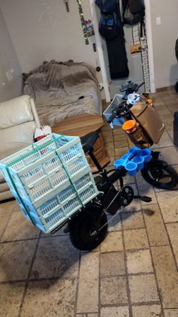 Origami Folding E-Bike w/ 4 Baskets