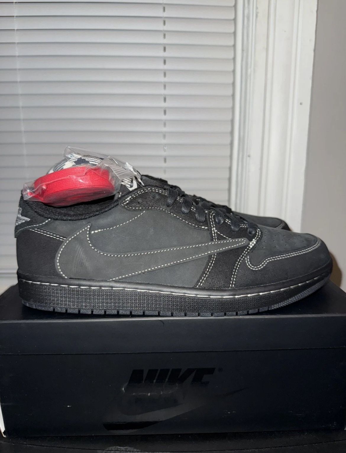 Size 13 Jordan 1 Low OG SP x Travis Scott Black Phantom 2022 New Dead Stock