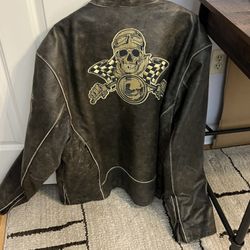 Men’s Leather Motorcycle Jacket 