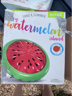 Floating watermelon & turtle