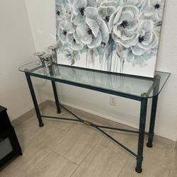 Glass Entry Console Table 52x17x 28