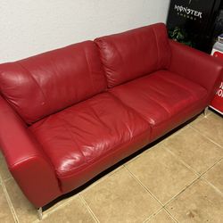 El Dorado Red Leather Couch