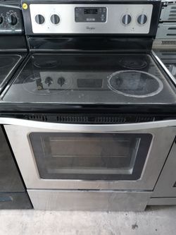 Whirlpool stainless steel glasstop stove - Free delivery