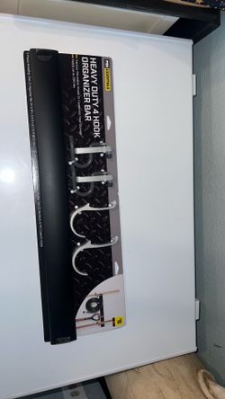 Heavy Duty 4 Hook Tool Organizer Bar